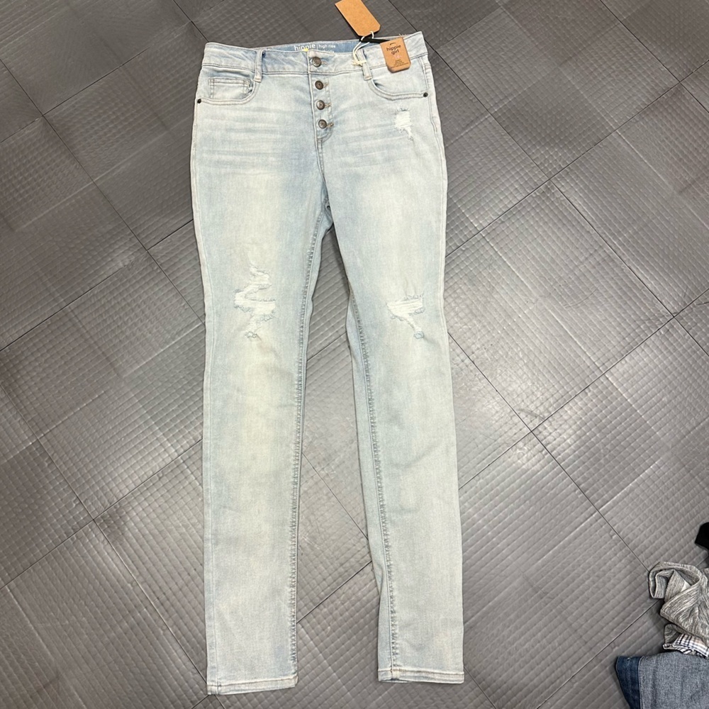 HIPPIE GIRL HIGH RISE SKINNY JEANS SIZE 18 GIRLS